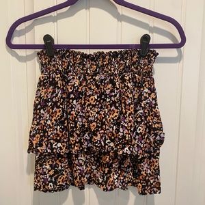 Forever 21 Multi-colored Floral Mini Skirt